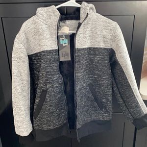 Boys size 14/16 gray hoodie, super soft inside, brand new w/tags!